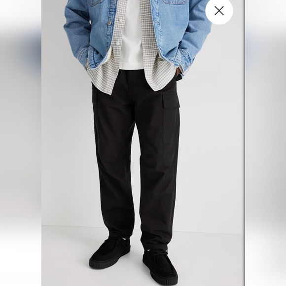 NWT Black Cargo Pants H&M Regular Fit  Mens Size medium - Picture 5 of 15